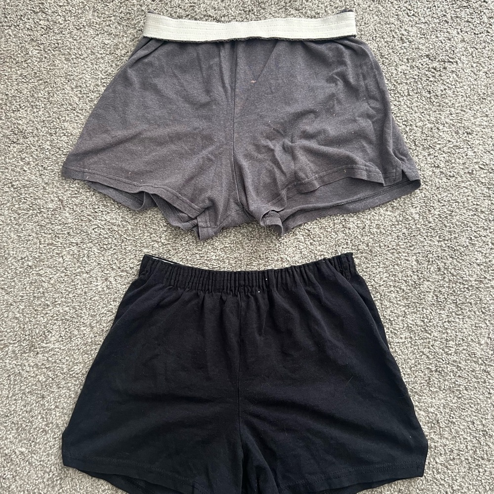 Women's Gray and Black Shorts